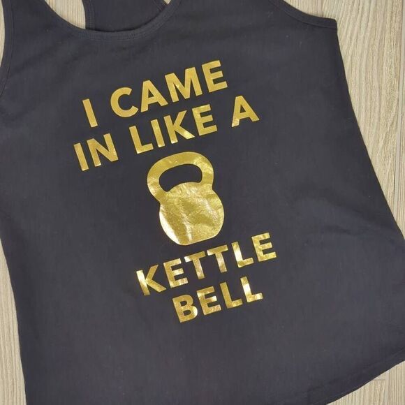 Instant Message Women’s 2X Plus I Came in Like a Kettle Bell Athletic Top Shirt - Picture 4 of 6
